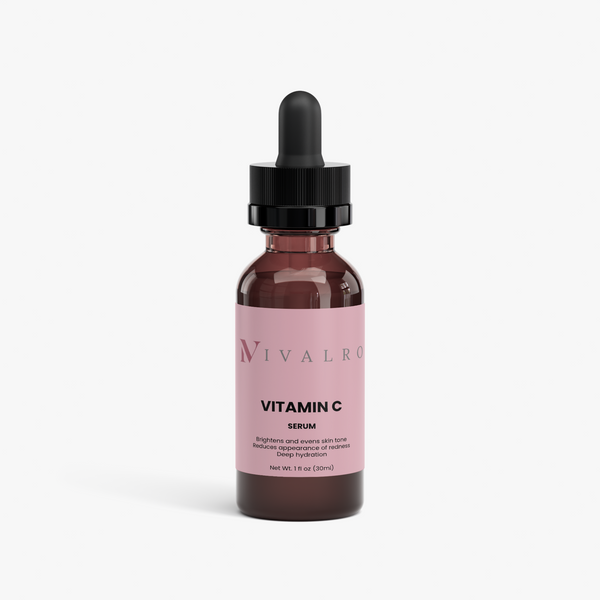 Sérum de Vitamina C de Ivalro: frasco ámbar visto de frente