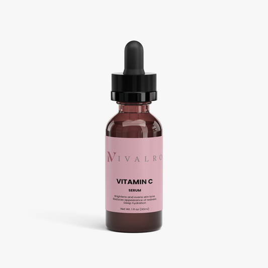 Sérum de Vitamina C de Ivalro: frasco ámbar visto de frente