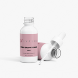 Sérum Iluminador con PDRN de Ivalro: frasco tumbado junto a su tapón
