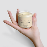 Ivalro Raw Shea Butter: hand tilting the jar
