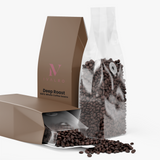 Café de Tueste Intenso de Ivalro: bolsas con el café a la vista