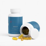 Omega-3 EPA/DHA de Ivalro: bote abierto con las cápsulas