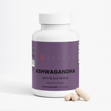 Ashwagandha de Ivalro: bote con las cápsulas al lado