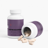 Ashwagandha de Ivalro: bote abierto con las cápsulas