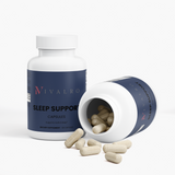 Sleep Support de Ivalro: bote abierto con las cápsulas