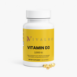 Vitamina D3 2.000 UI de Ivalro: bote con las cápsulas al lado