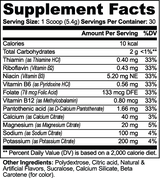 Polvo de Hidratación (Melocotón y Mango) de Ivalro: tabla de información nutricional