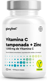 Vitamina C + Zinc - 365 Cápsulas - 1000Mg Vitamina C + 20Mg Zinc - Apoya El Sistema Inmunológico Y Reduce La Fatiga - Con Protección Gástrica Y Ph Neutro -100% Vegano