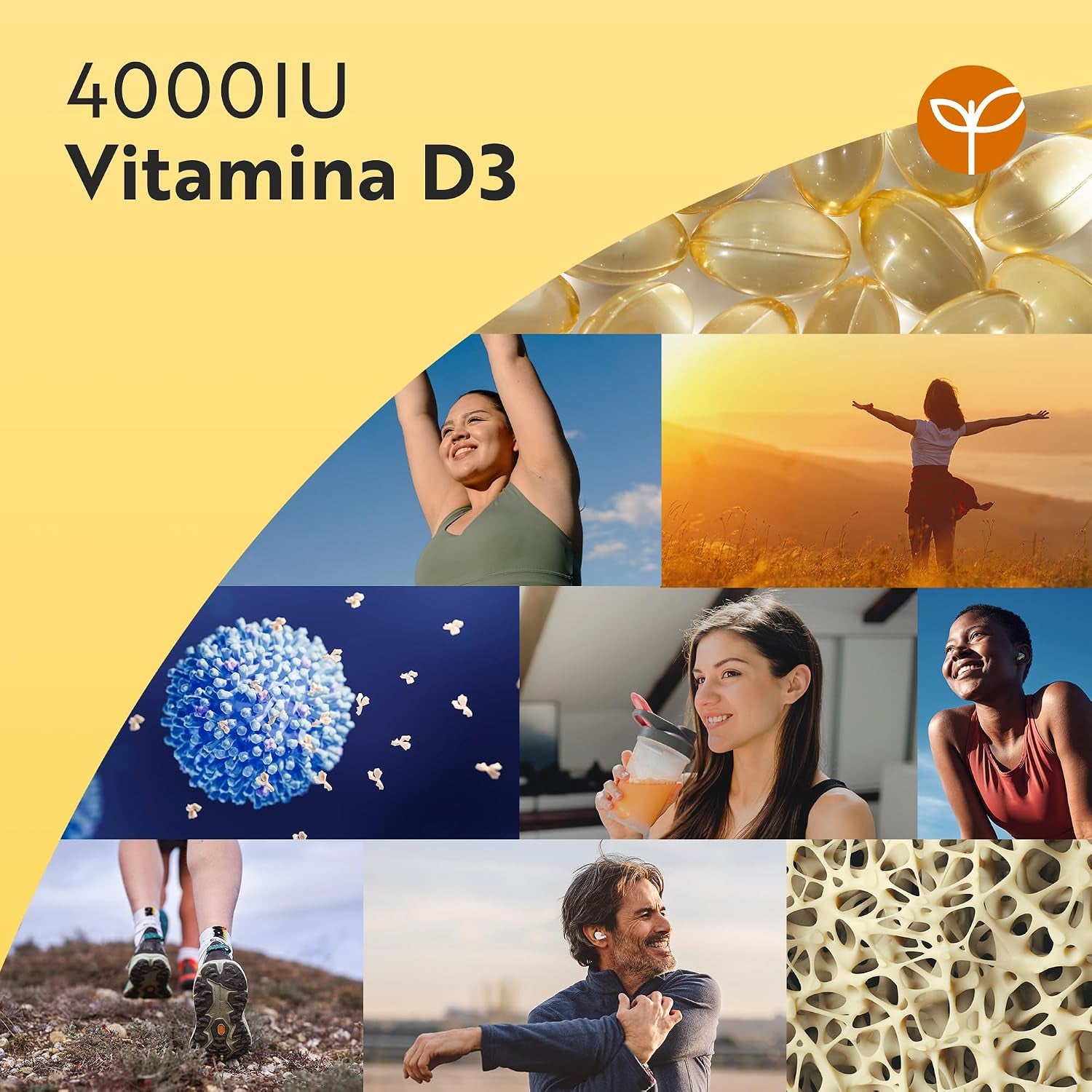 Nutravita Vitamina D3 4000 UI Con 400 Comprimidos Softgel De Alta Dosis