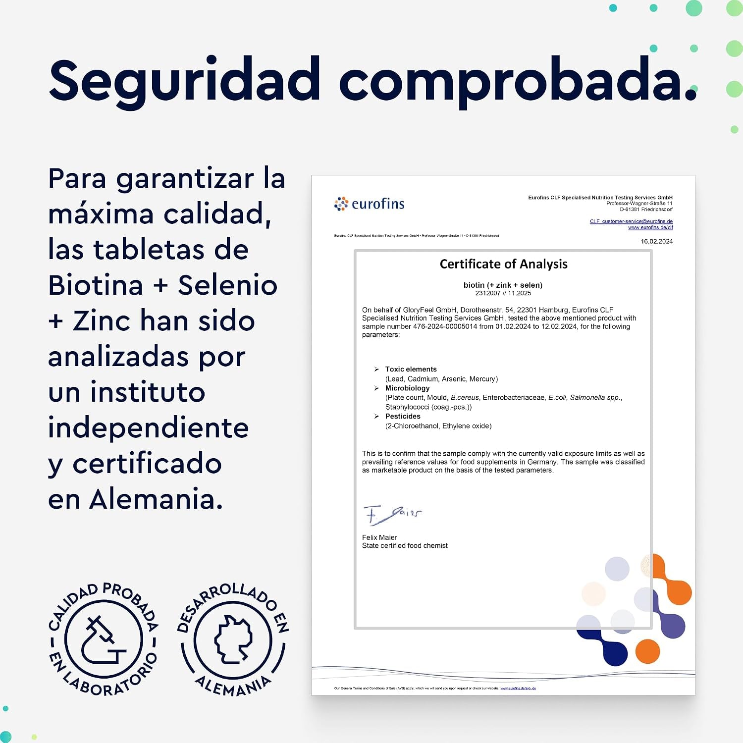 Biotina + Zinc + Selenio - 400 Pastillas Veganas (Suministro Para 1+ Año) - Vitaminas Para El Cabello - Apoya El Crecimiento Del Pelo, Fortalece La Piel Y Las Uñas - Sin Aditivos