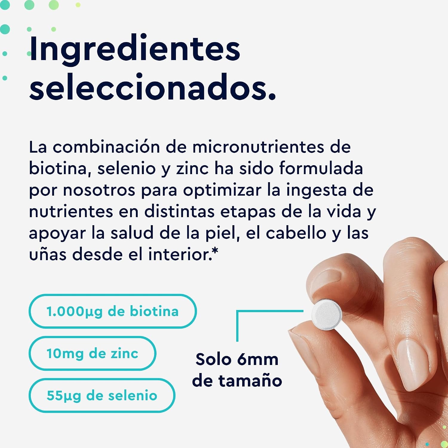 Biotina + Zinc + Selenio - 400 Pastillas Veganas (Suministro Para 1+ Año) - Vitaminas Para El Cabello - Apoya El Crecimiento Del Pelo, Fortalece La Piel Y Las Uñas - Sin Aditivos