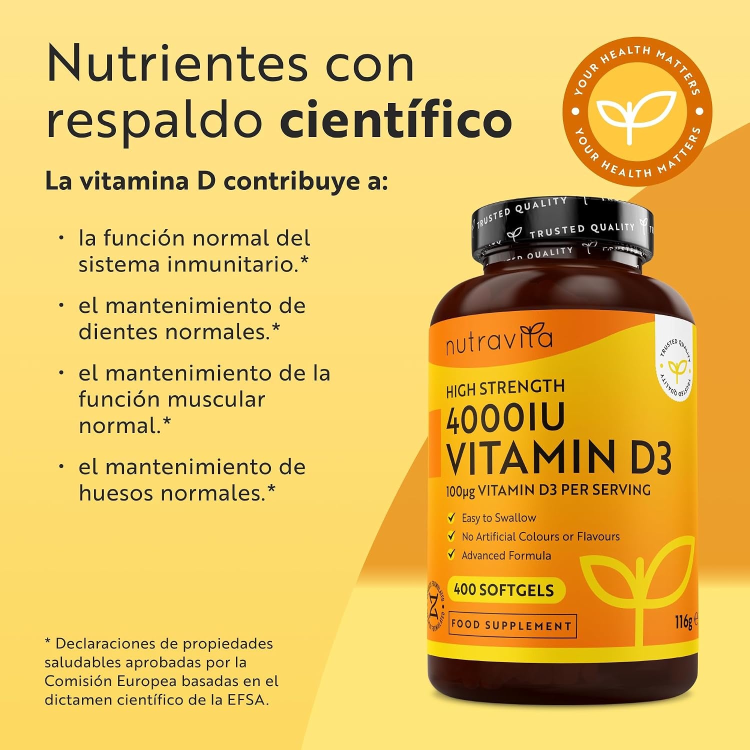 Nutravita Vitamina D3 4000 UI Con 400 Comprimidos Softgel De Alta Dosis