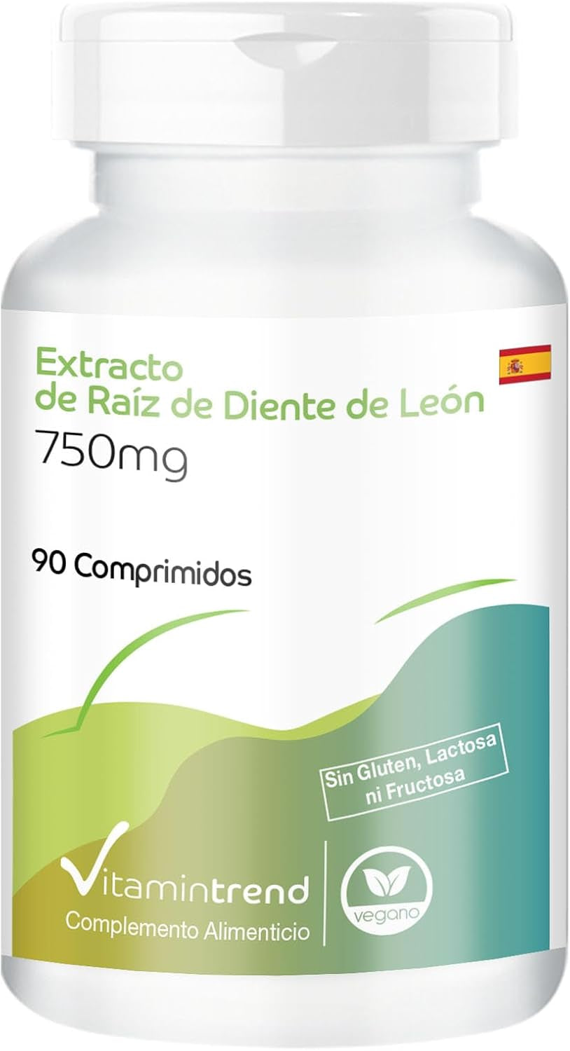 Vitamintrend Extracto De Diente De León 750 Mg, 90 Tabletas, Extracto De Raíz De Diente De León 10:1 De Alta Dosis, Complemento Alimenticio Vegano Sin Estearato De Magnesio, Fabricado En Alemania