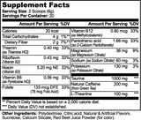 Polvo Energético (Guayaba y Frutos Rojos) de Ivalro: tabla de información nutricional